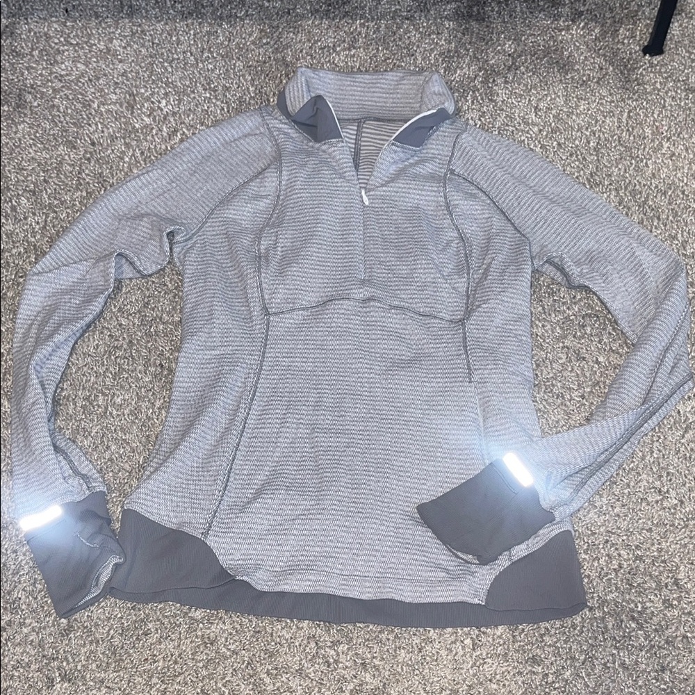 Lululemon Gray Women's Quarter-Zip Top - Picture 1 of 5